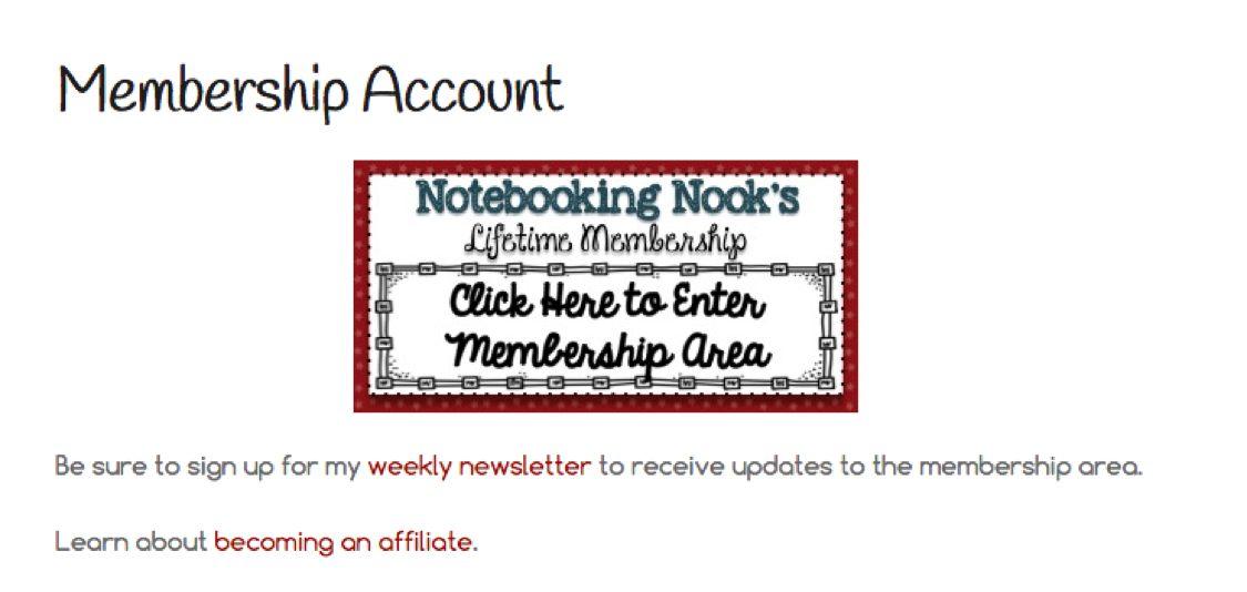 How to Login to Membership Area and Access Files – The Notebooking Nook